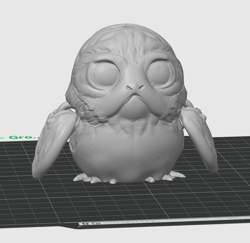 Grower Porg – Star Wars – 3D print STL and multicolor 3MF file