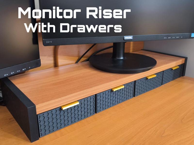 Monitor Riser – with drawers