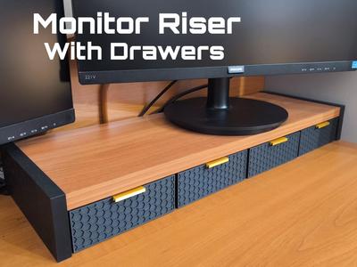 Monitor Riser – with drawers
