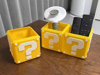 Super Mario Question Mark Box and Brick Storage Container