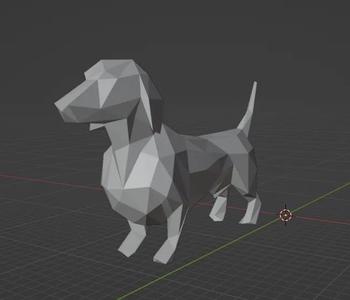 dachshund low poly
