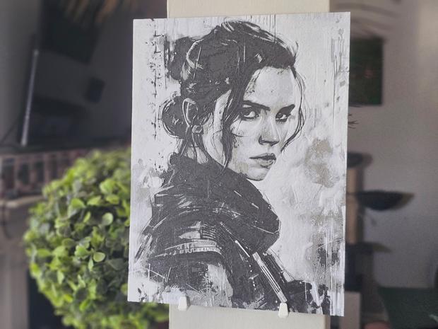 Greyscale Rey Hueforge 3D Art Decor
