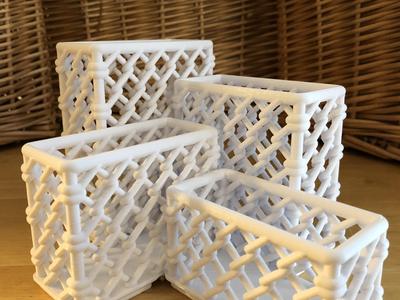 Chain Link Gridfinity Bin 1×2 40mm