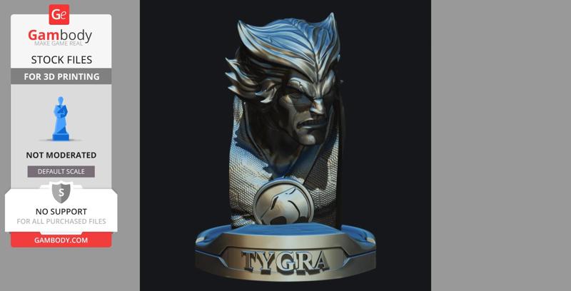 Tygra Thundercats STL files 3D printing collectibles fanarts by CG Pyro