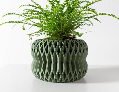The Rydan Planter Pot STL 3D Print File, Digital Download for 3D Printing, Home Decor Planter for Plants & Flowers