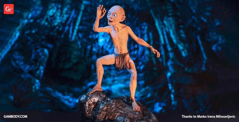 Gollum & His Precious STL files for 3D Printing | Assembly Model