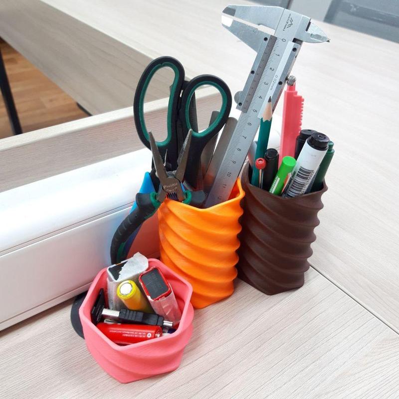 Hexagon Spiral Pencil Cup