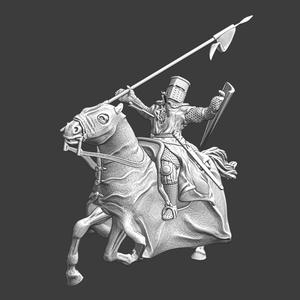 Mounted crusader wounded – with arrows
