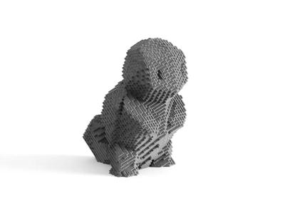 Low-poly voxel Squirtle