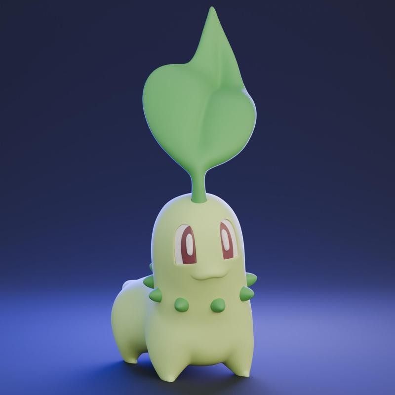 Chikorita 3D Pokémon Pokemon Model