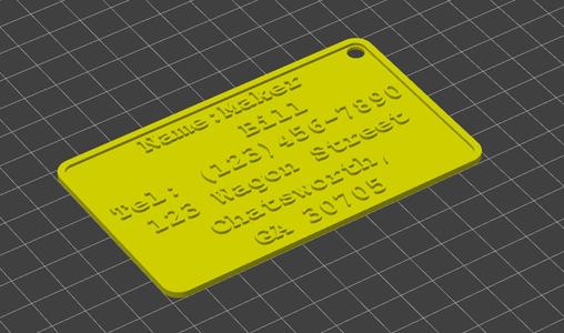 Name tag customizable