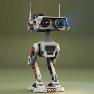 BD-1 Droid STL Files for 3D Printing | Assembly Model + Action
