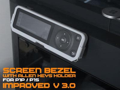 Screen Bezel with Allen keys holder V3 for P1P/P1S