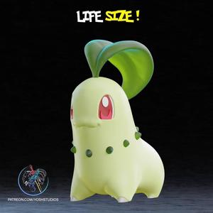 Life Size Chikorita 3D Printer STL File