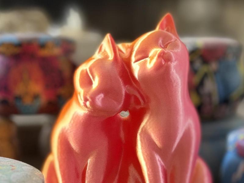 Two Nuzzling Cats