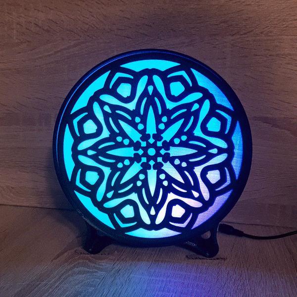 Mandala LED Lamp – 20 Interchangeable Faces