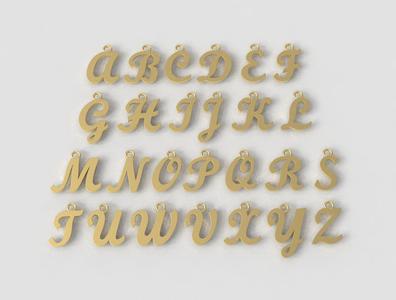10mm Alphabet Pendants – No diamond