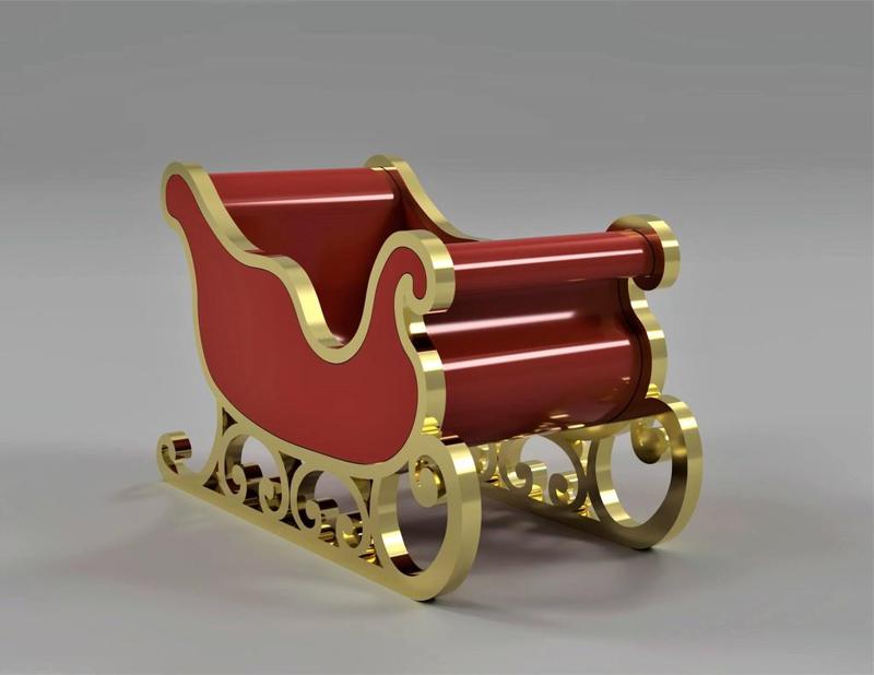 Santa’s Sleigh (3 Piece Print)