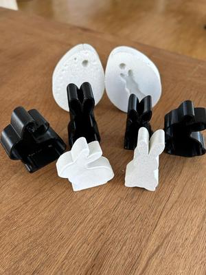 Cute Easter Bunnies casting molds for Resing and Concrete casting