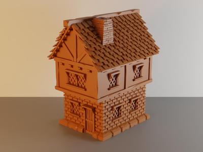 Fantasy medieval house terrain piece