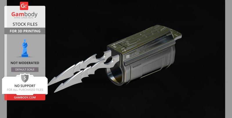 Predator Gauntlet Forearm Right STL Files for 3D Printing | Assembly Model