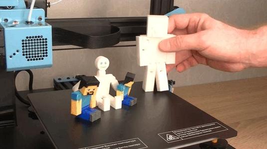 Minecraft Steve, articulated, print-in-place (no assembly), no supports