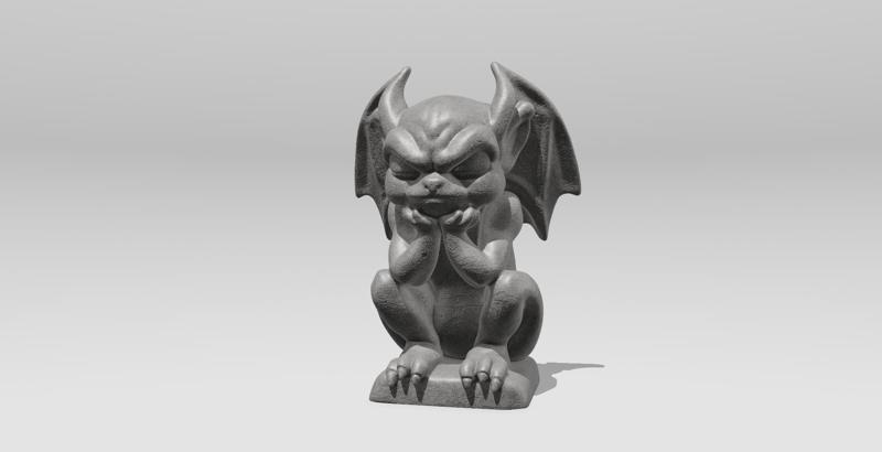 Cute Gargoyle Pondering