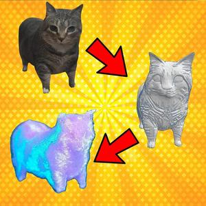 Mini Meme Cats - Hi3DGen Experiment   