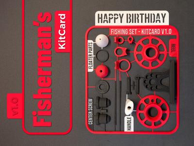 Fisherman’s KitCard – Full set Birthday card