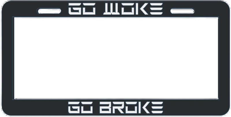 GO WOKE GO BROKE – Tesla license plate