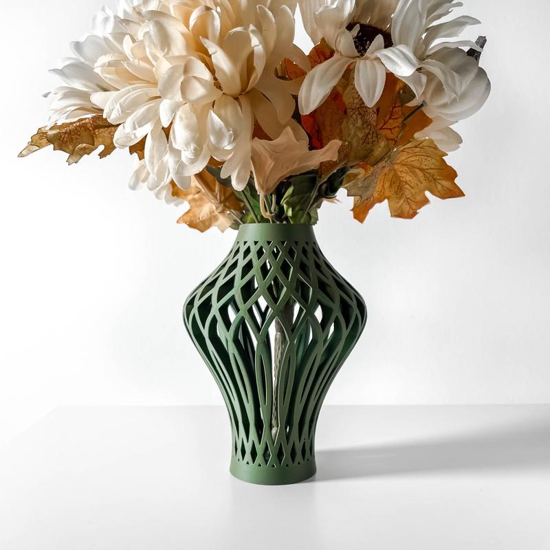 The Alano Vase, Modern and Unique Home Decor for Dried and Preserved Flower Arrangement  | STL File