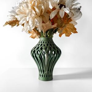 The Alano Vase, Modern and Unique Home Decor for Dried and Preserved Flower Arrangement  | STL File