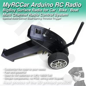 MyRCCar Arduino Surface Radio for RC Car / Bike / Boat.  BigBoy  Multi Channel Radio Control System, including Transmitter and Receiver