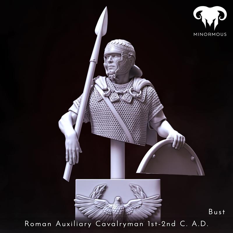Bust – Roman Auxiliary Cavalryman 1st-2nd C. A.D. Horsemen of Antiquity!