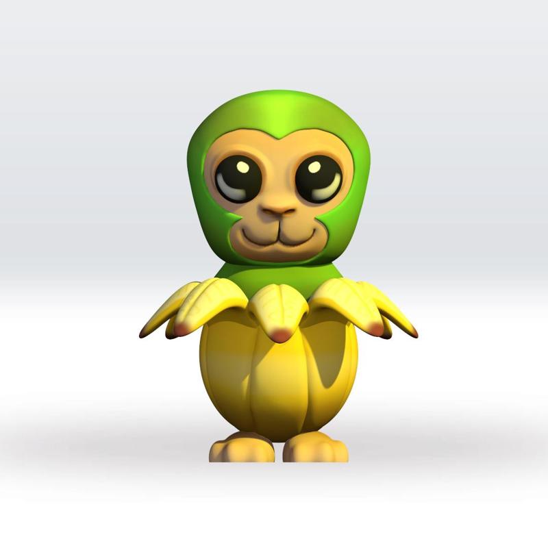 Champanzini bananini 3D Italian Brainrot STL file 3D Model