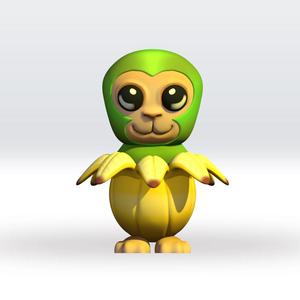 Champanzini bananini 3D Italian Brainrot STL file 3D Model
