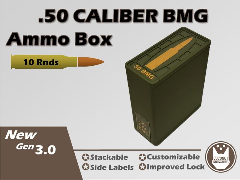 Ammo Storage Box .50 Caliber BMG – 10 Round