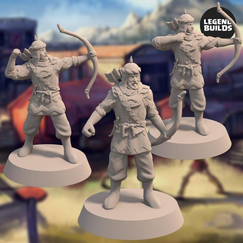 Empire of Jagrad Archers (3 miniatures) – 3D printable miniature – STL file
