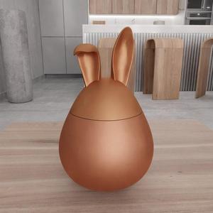 3D Easter Bunny Basket 2 as Stl File & Easter Gift, Easter Day, Rabbit Decor, Easter Basket, Bunny Ears, 3D Print File, Gift Basket