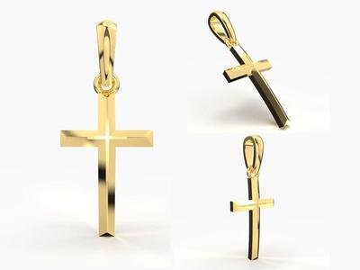 JESUS CROSS GOLD PENDANT