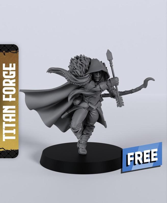 Drow Male Ranger Bow – With Free Dragon  – 5e DnD Inspired for RPG and Wargamers