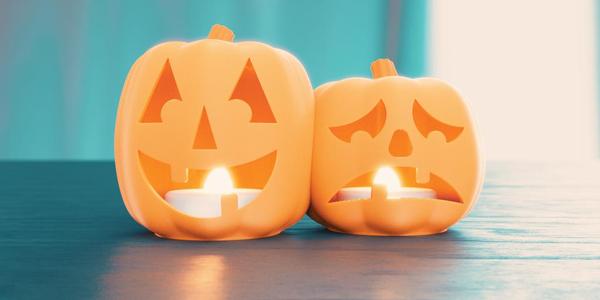Halloween Jack-O-Lantern Tea Lights (Comedy/Tragedy)