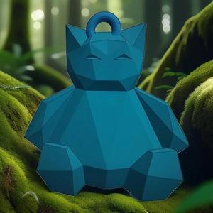 Snorlax low poly keychain