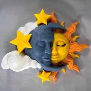 Sun and Moon Celestial Art STL Files – NO AMS – COMMERCIAL LICENSE
