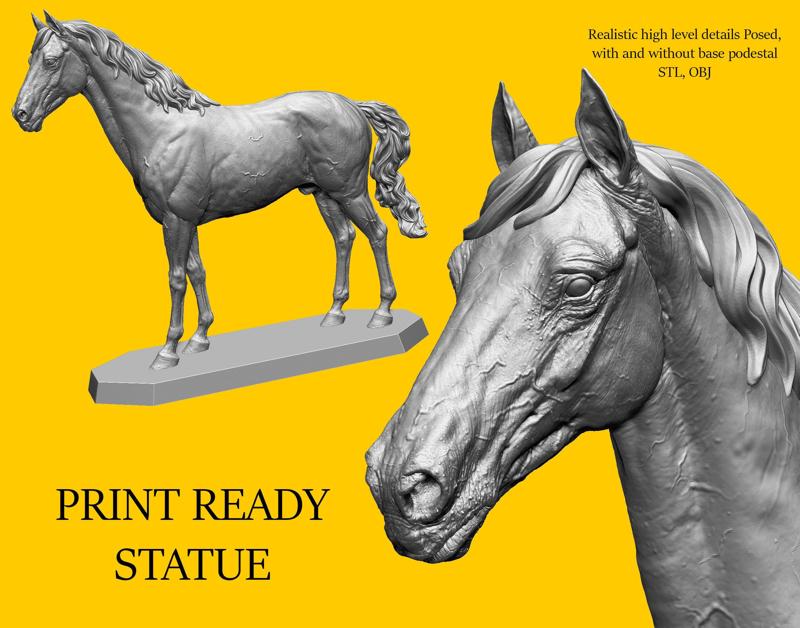 Horse print ready model