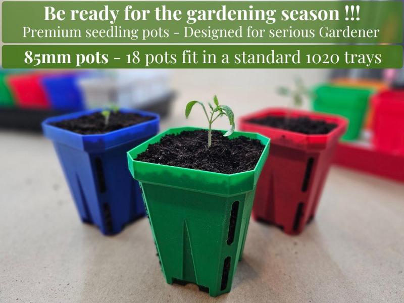 85mm Premium Seedling pots-Fit standard 1020 tray
