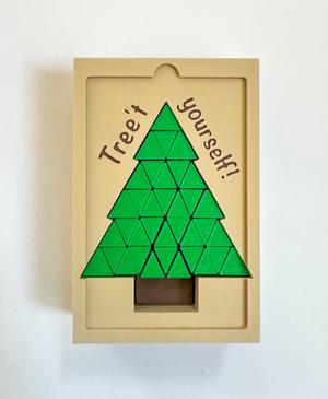 Tree’t Yourself! Gift Card Box (Happy Holidays Edition) with Pixel Tree Fidget