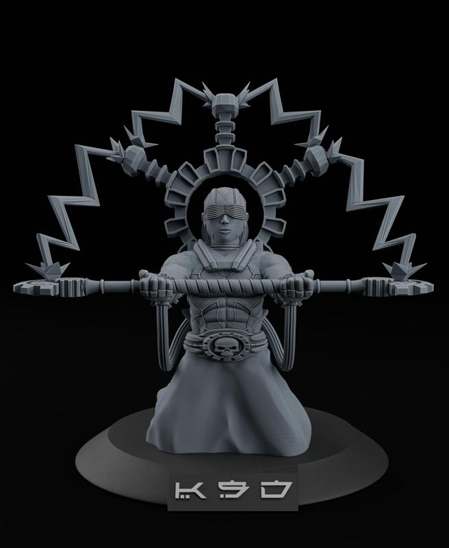 Adeptus mechanicus – Fulgurite electro priest herald + FREE dragon skull warhammer
