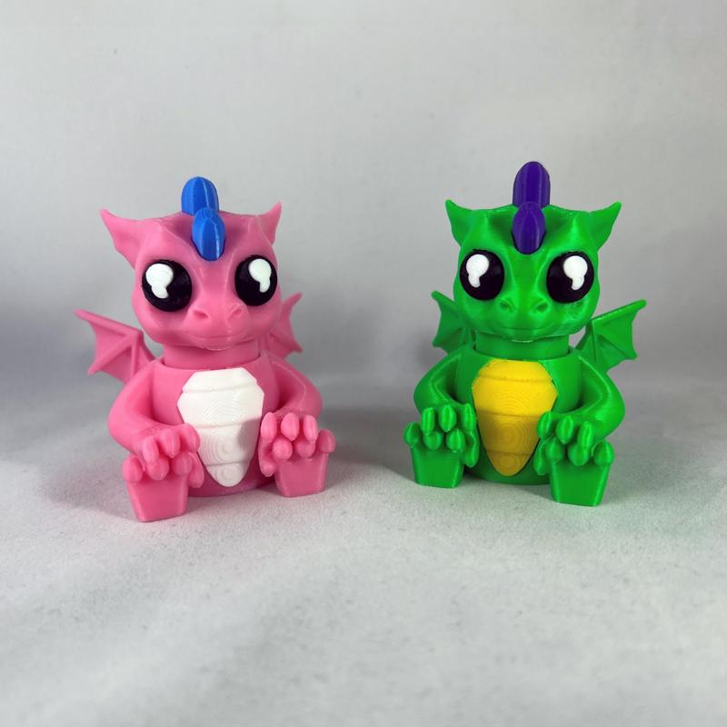 Cute Little Dragon Clicker / Fidget Dragon STL File – NO AMS – COMMERCIAL LICENSE