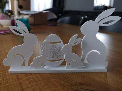 Easter Bunny Family Decorative Set